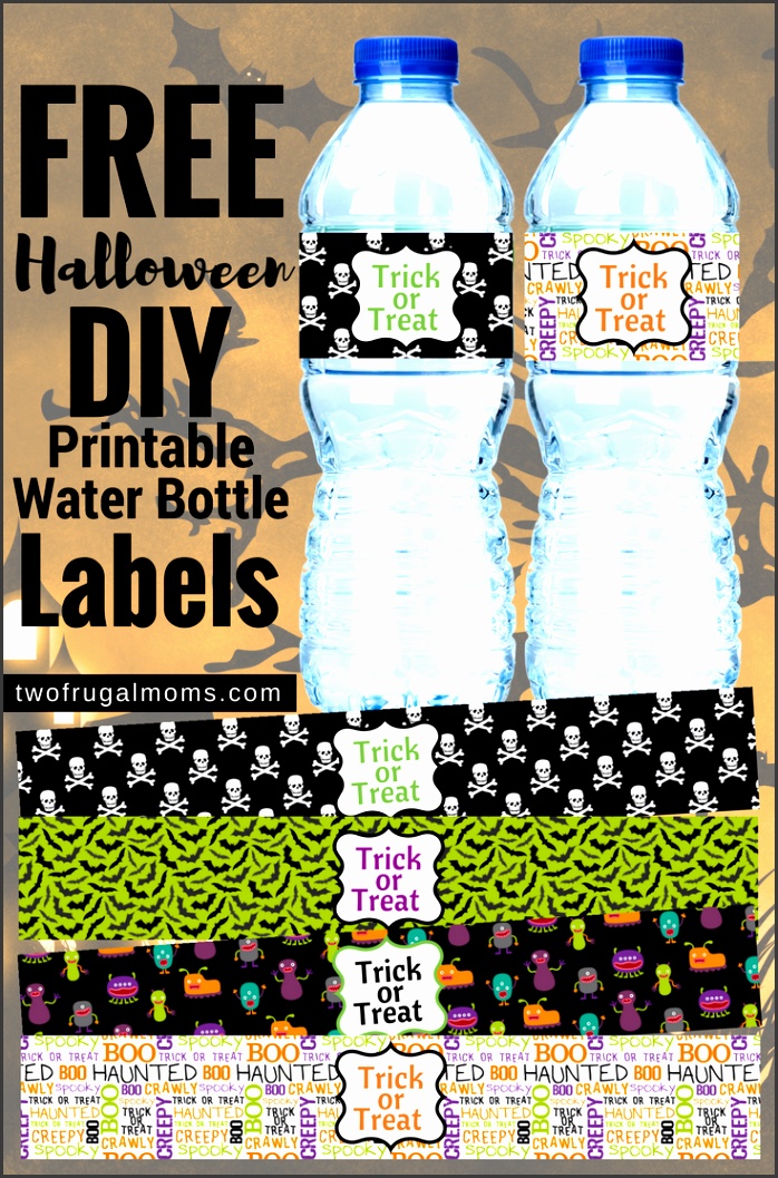 FREE Halloween DIY Printable Water Bottle Labels two frugal moms 2