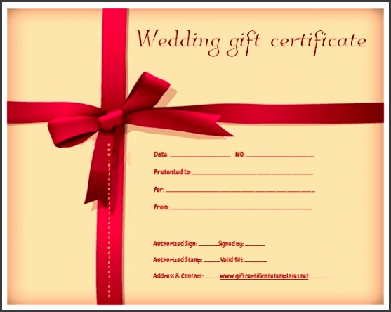 Red Ribbon Gift Certificate Template