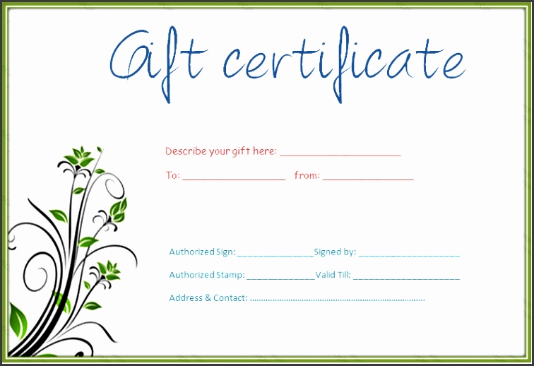 Download Free Gift Certificate Template 30 Printable Gift Certificates Certificate Templates Download