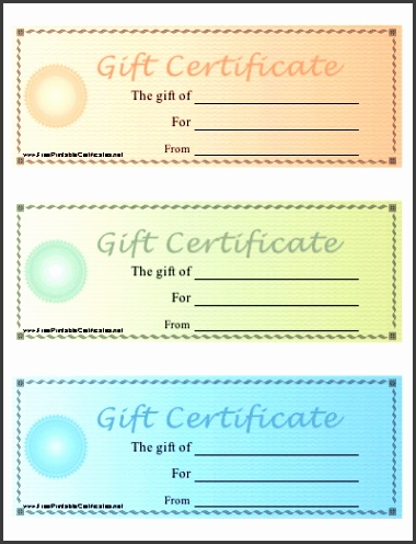 Free Gift Certificates Templates Download