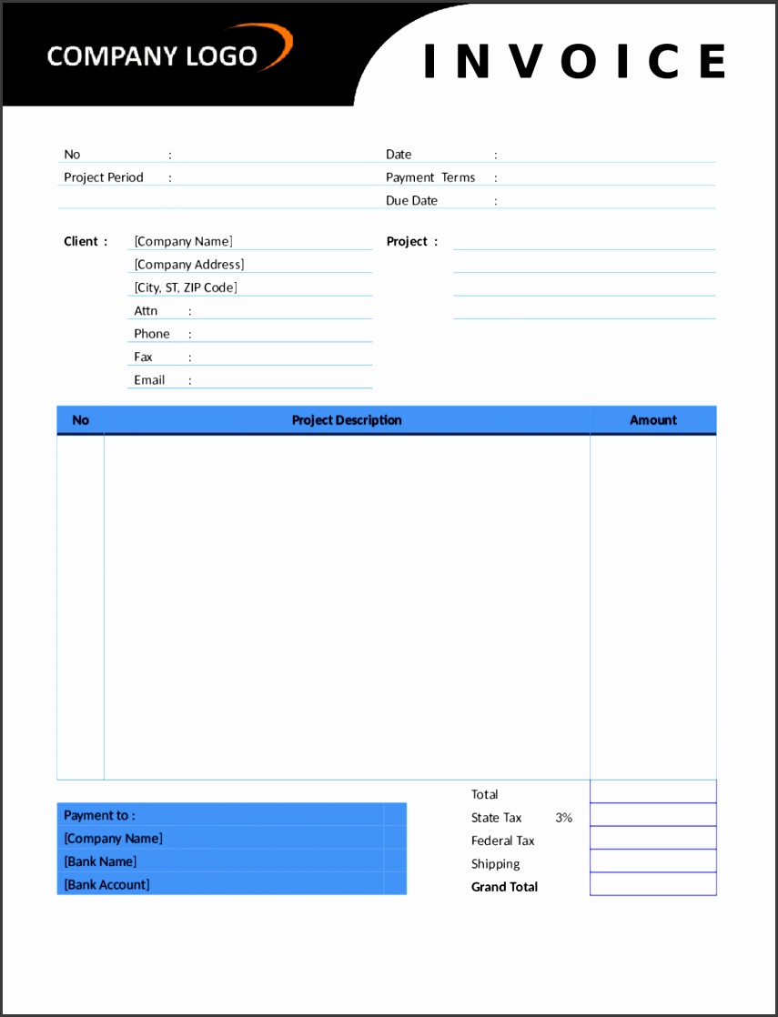 Invoice Template Free Word Excel Pdf Email Newsletter Templates