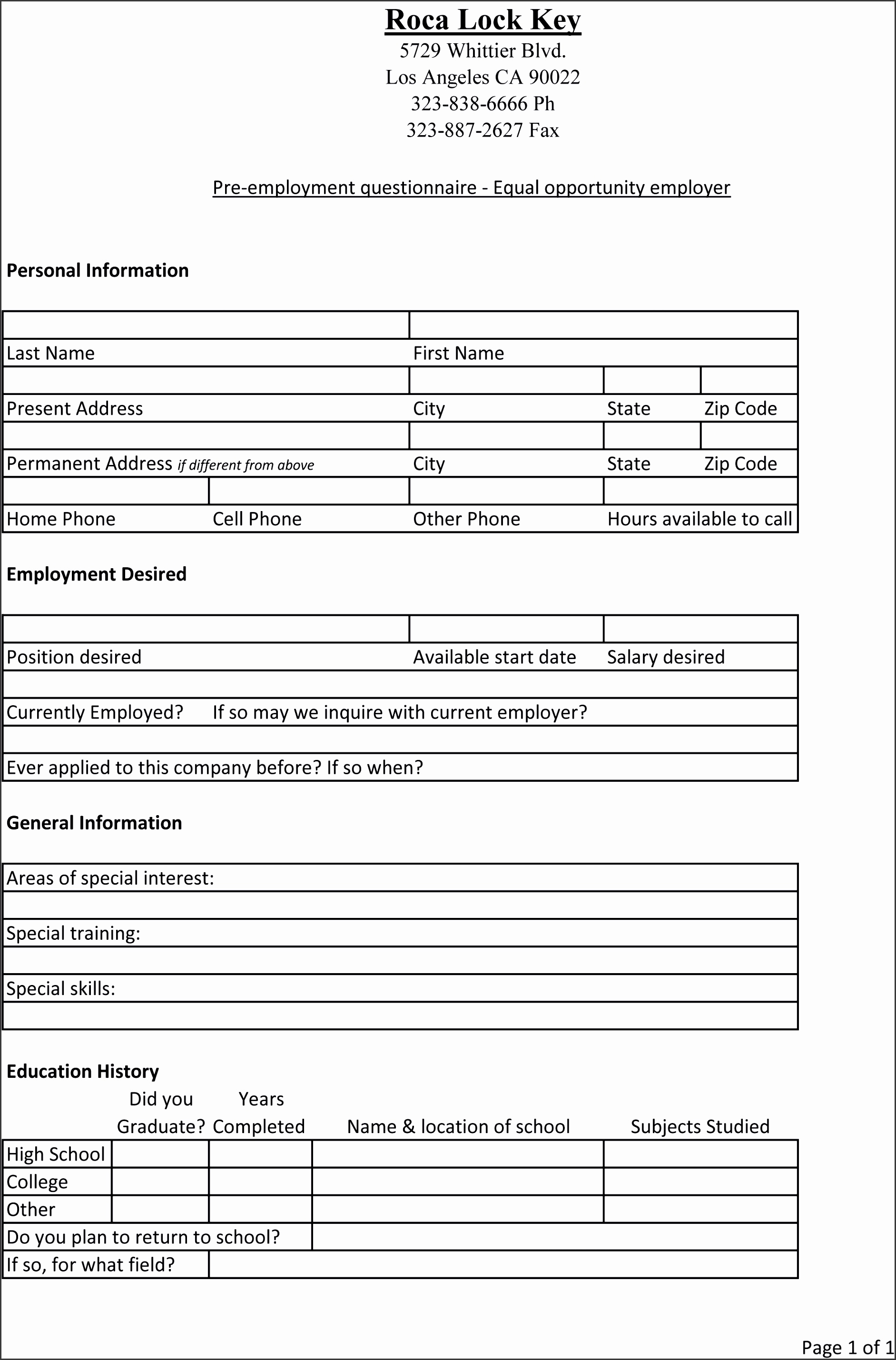 Jobation Form Template Doc Employment India Employee Free Download Employeepplication Form Free Job Loan Employment Word