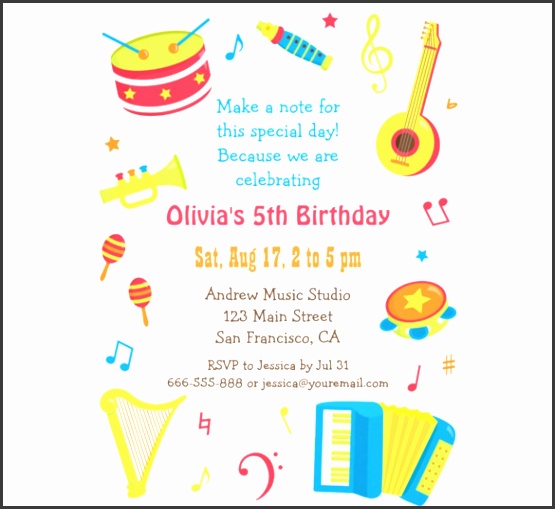 Free Birthday Party Invitation Template 30 Kids Birthday Invitation Templates Free Sample Example Template