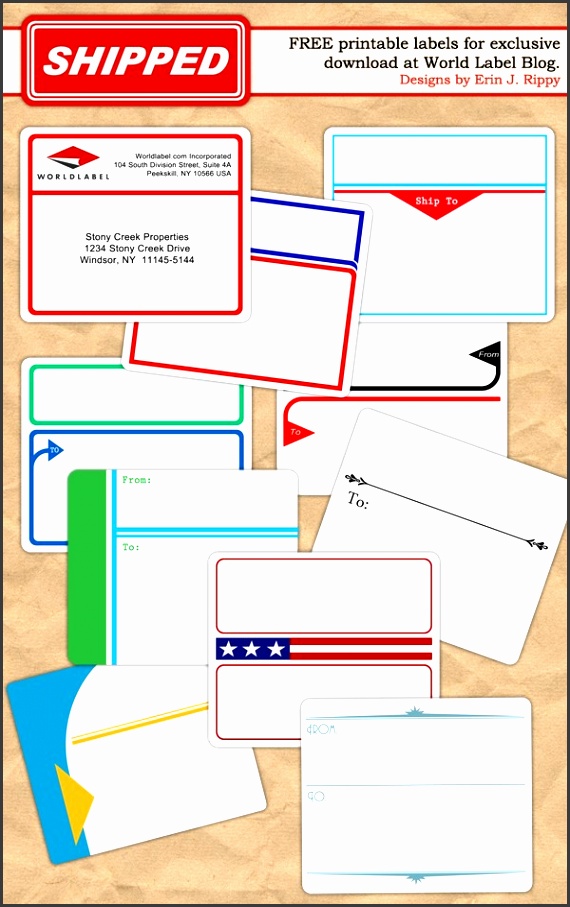 Basic shipping label templates