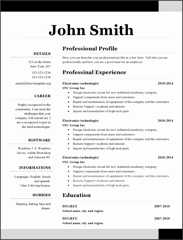 open source cv templates free resume office template