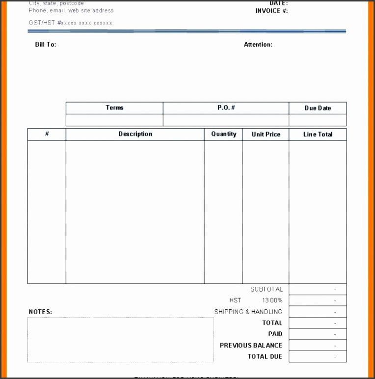 Free Printable Invoice Maker Template Design For Blank Templates Word