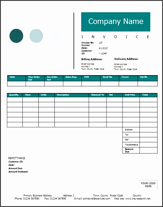 Here is the free Construction Invoice Template