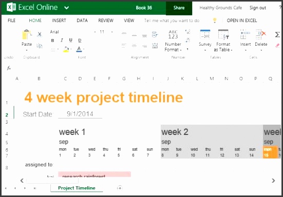 project timeline template for school work or personal use