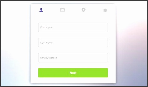 Dribbble Inspired Registration Form