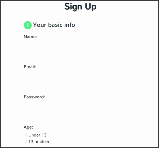 Codepen Sign Up Form in HTML Format Download
