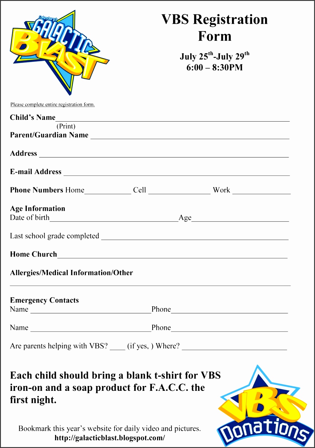 Free Vbs Registration Form Template Vbs Free Sunday School Free Vbs Registration Form Template Vbs Free Sunday School Registration Form Template Beautiful