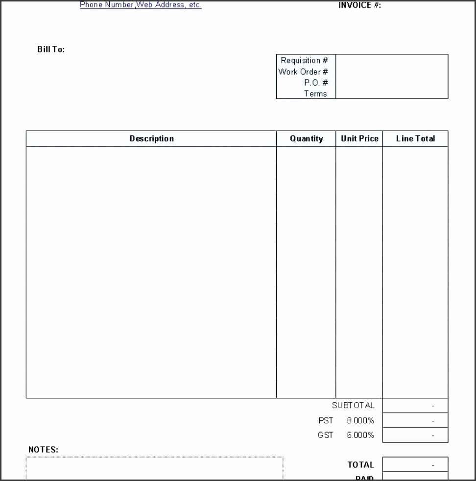 Free Tax Invoice Template Excel