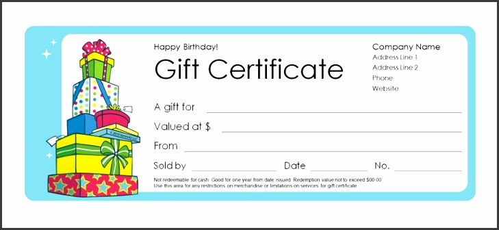 A birthday t certificate template