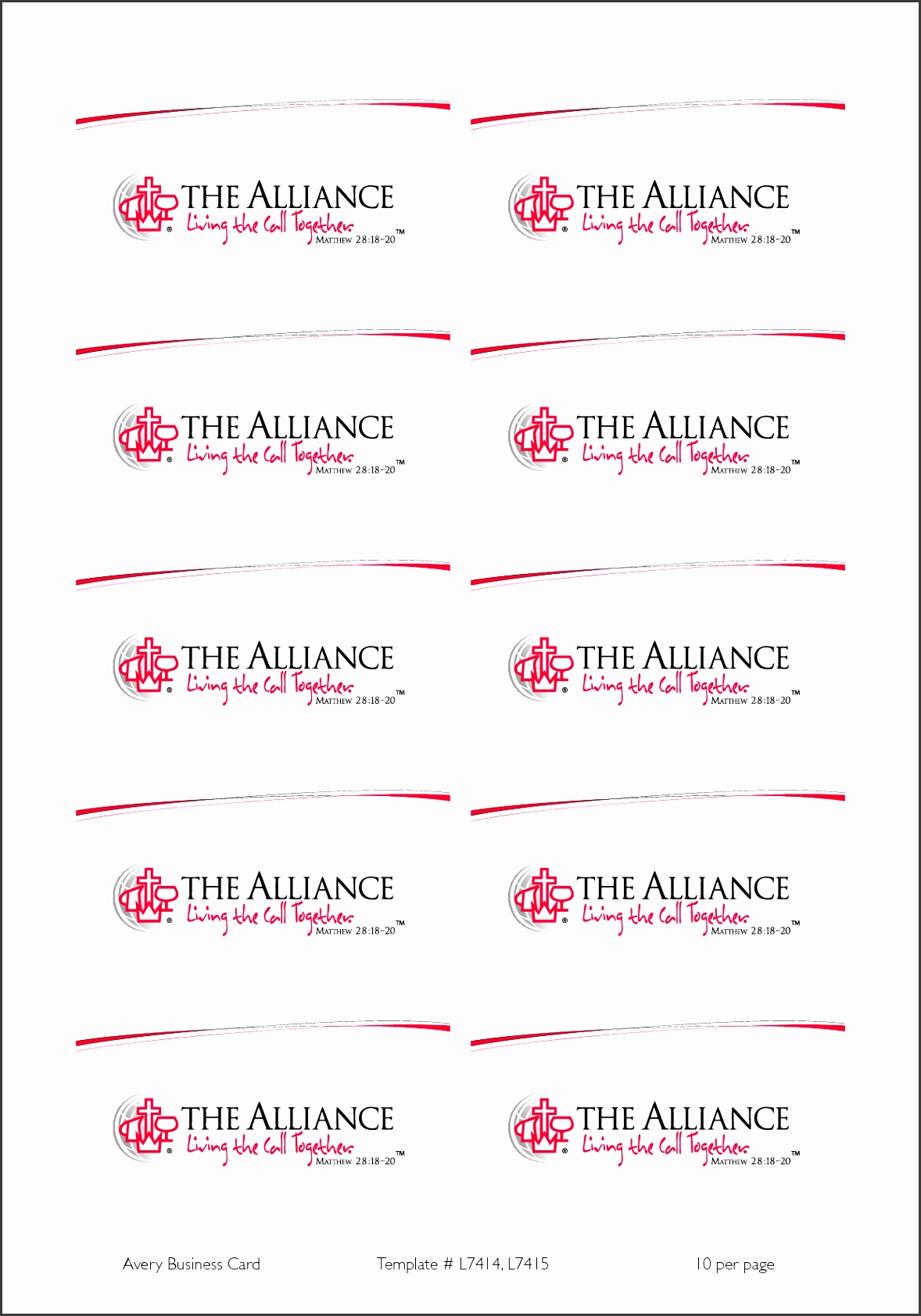 Avery Business Cards Templates