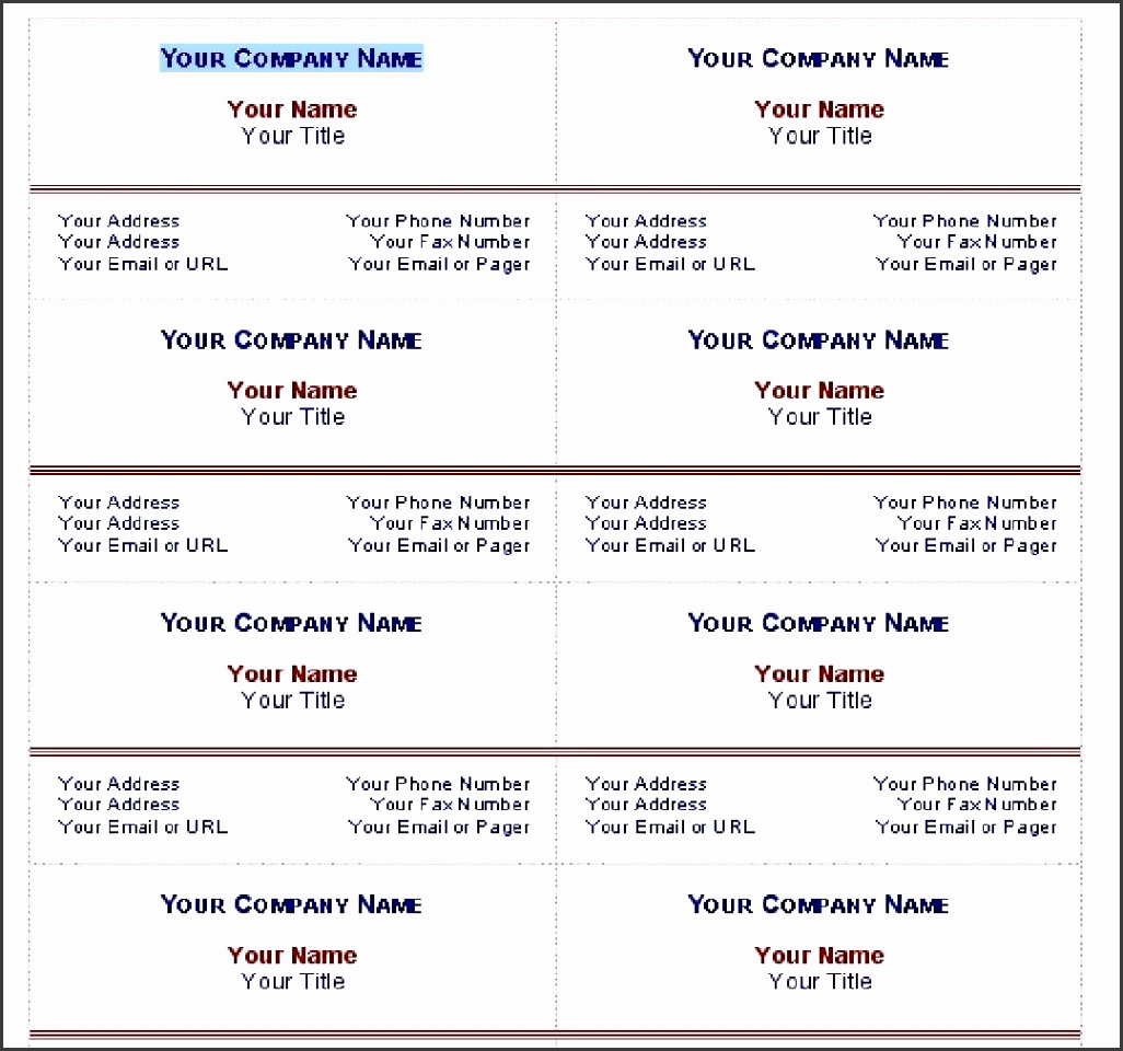 Free Printable Business Cards Business Card Tips