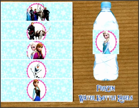 Disney Frozen Printable Water Bottle Labels by RayningGrace $5 00