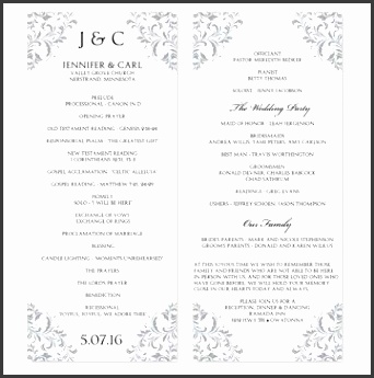 free ceremony program template