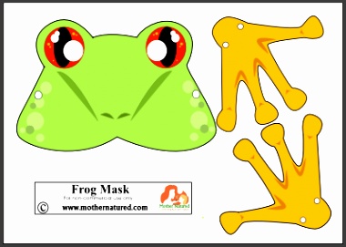 Free Frog Mask Printable