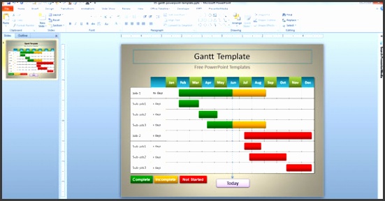 powerpoint gantt chart template gantt template for powerpoint