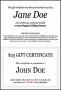 10  Gift Certificate form