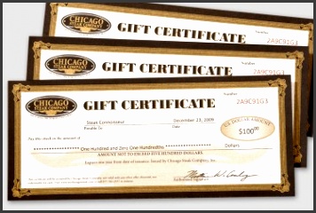 Paper Gift Certificate