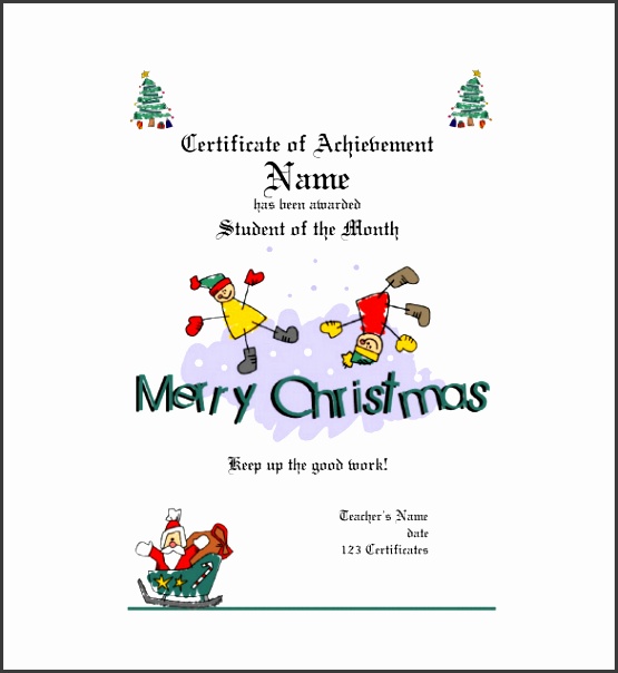 PDF Format Christmas Gift Certificate Template Free Download