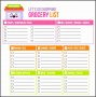 5  Grocery Lists Template