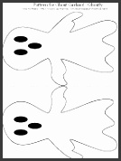 Printable pattern for two ghost decorations