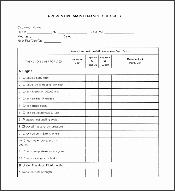 remarkable home maintenance checklist sample template 9 free documents in year