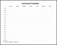 9 Homework Schedule Template