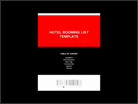 Hotel Rooming List Template