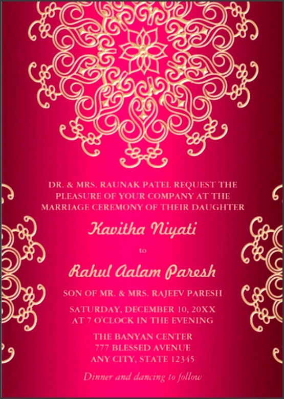 fuschia and gold wedding invitations 29 formal invitation templates free sample example format ideas