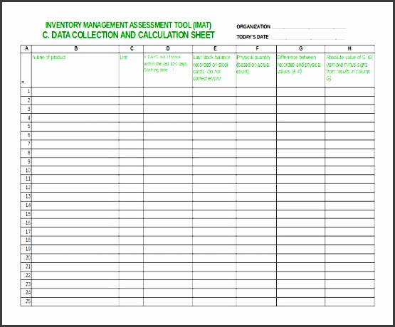 inventory management assessment tool free excel sheet