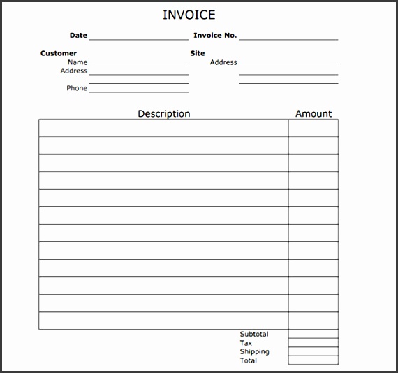 Free Printable Invoice Forms Blank Invoice Template Printable Free Printable Blank Invoice