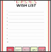 Dear Santa Wish List Template Sample For Christmas Holiday a part of under Personal Template