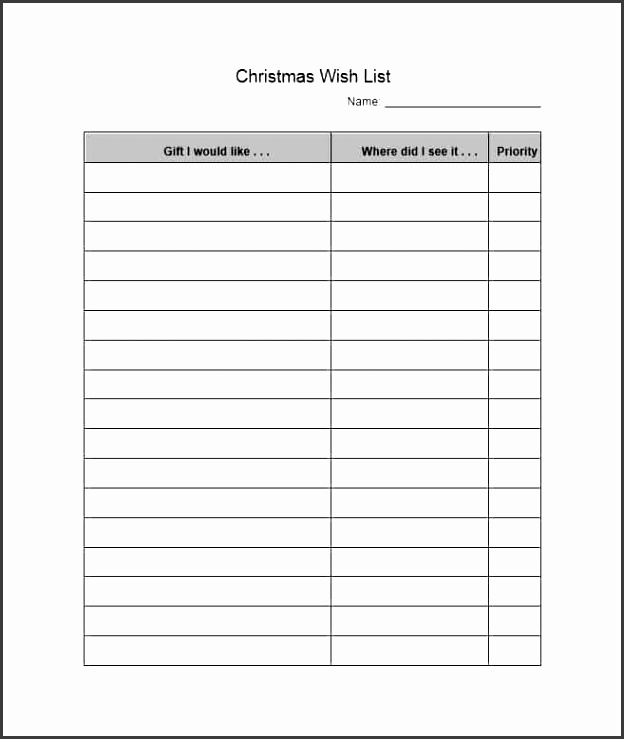 christmas wish list template 23