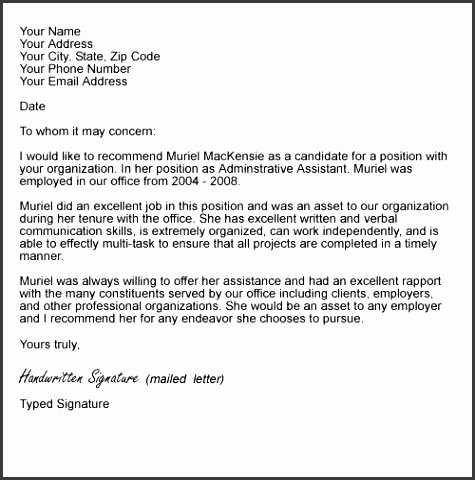brilliant ideas of 10 letter of reference examples for your written job reference example of written job reference example