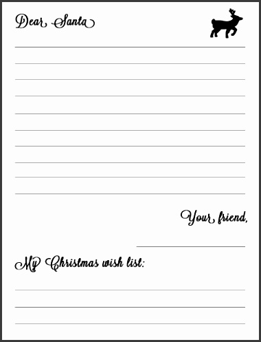 Dear Santa Letter Template