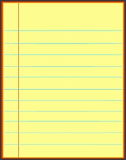 Yellow Lined Paper Template & Becuo