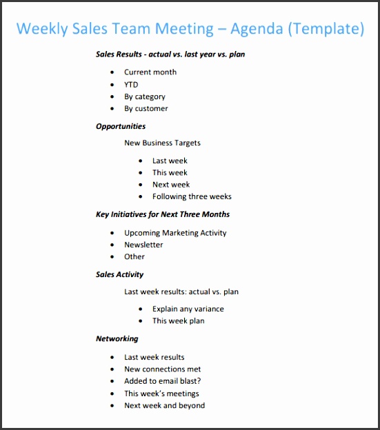 weekly team meeting agenda template 41 meeting agenda templates free premium