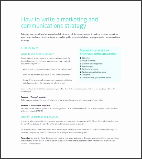 How to Write a Marketing munication Plan