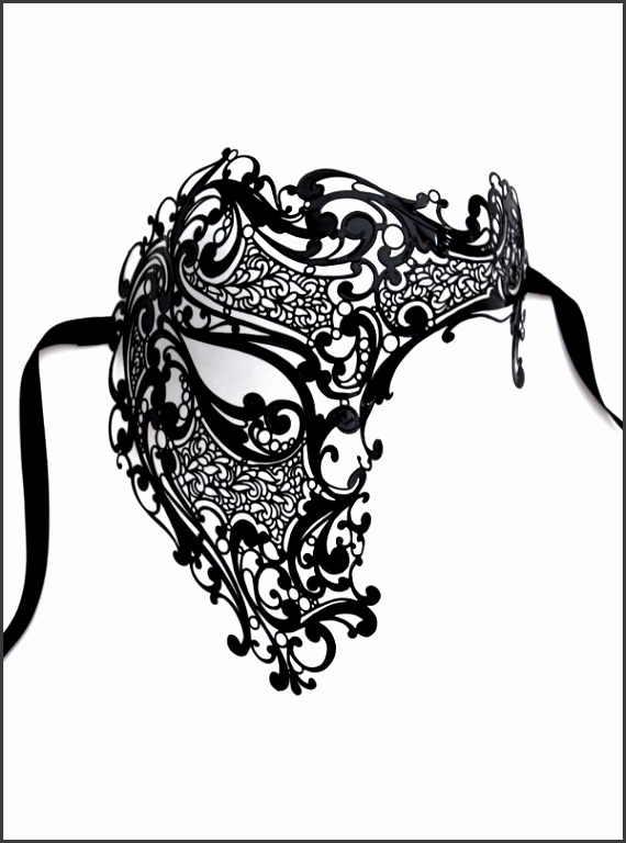 Filigree Metal Full Face Phantom of the Opera Mask