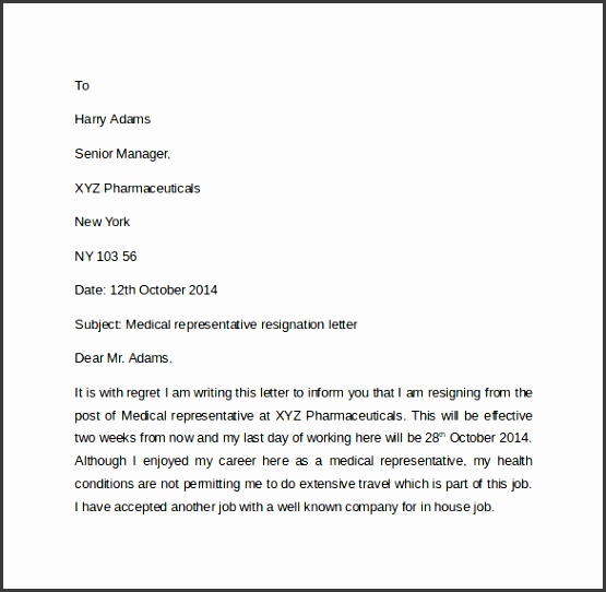 Sample Resignation Letter For Doctors Resignation Letter Template Pdf Free Download Example Resignation Letter With