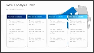 SWOT Analysis PowerPoint Template is a presentation template for Microsoft PowerPoint that you can use to make a presentation with a SWOT Analysis