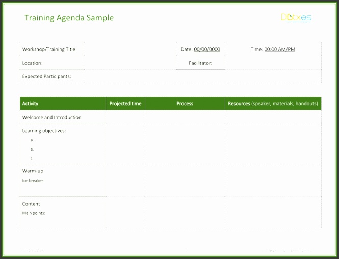 Training Agenda Template Featured Image