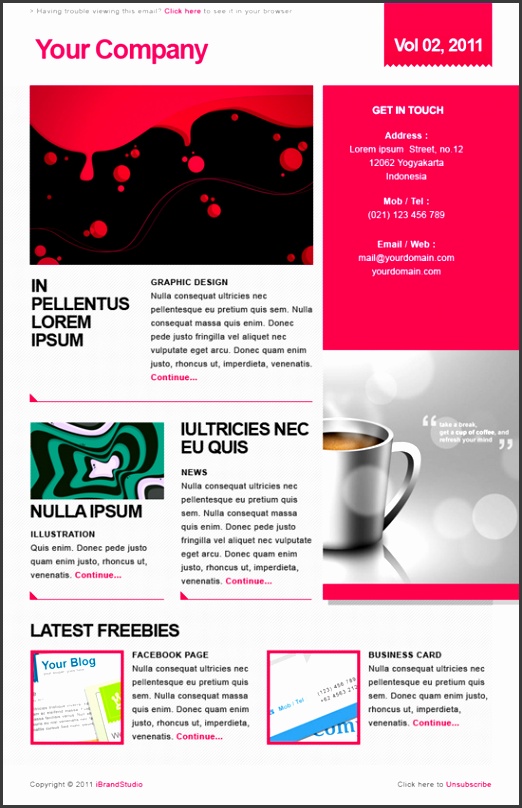 Free Newsletter Templates Psd Gusto Free Psd Email Template Best Psd Freebies Template