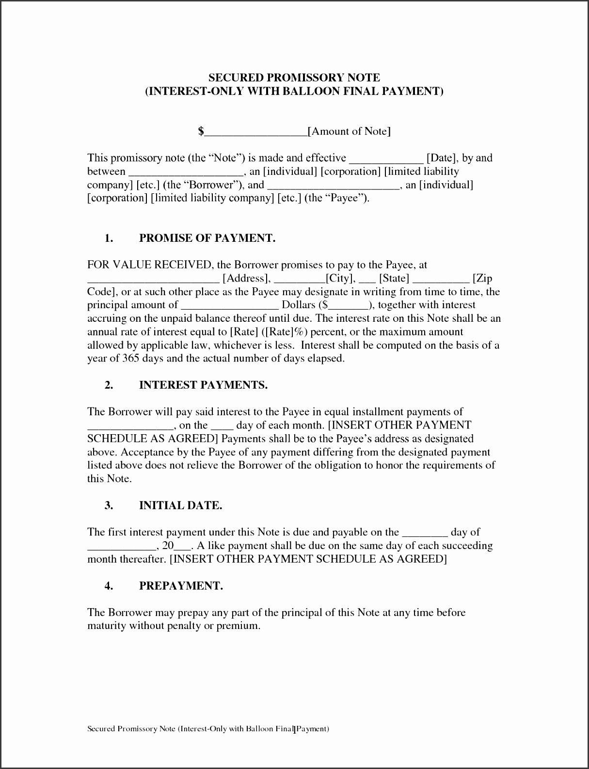 Sample Note Payable Daily Organizer Template Blank Promissory Note within Note Payable Template