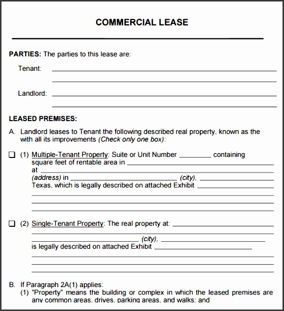 6 mercial Lease Agreement Templates Word Excel Pdf Templates
