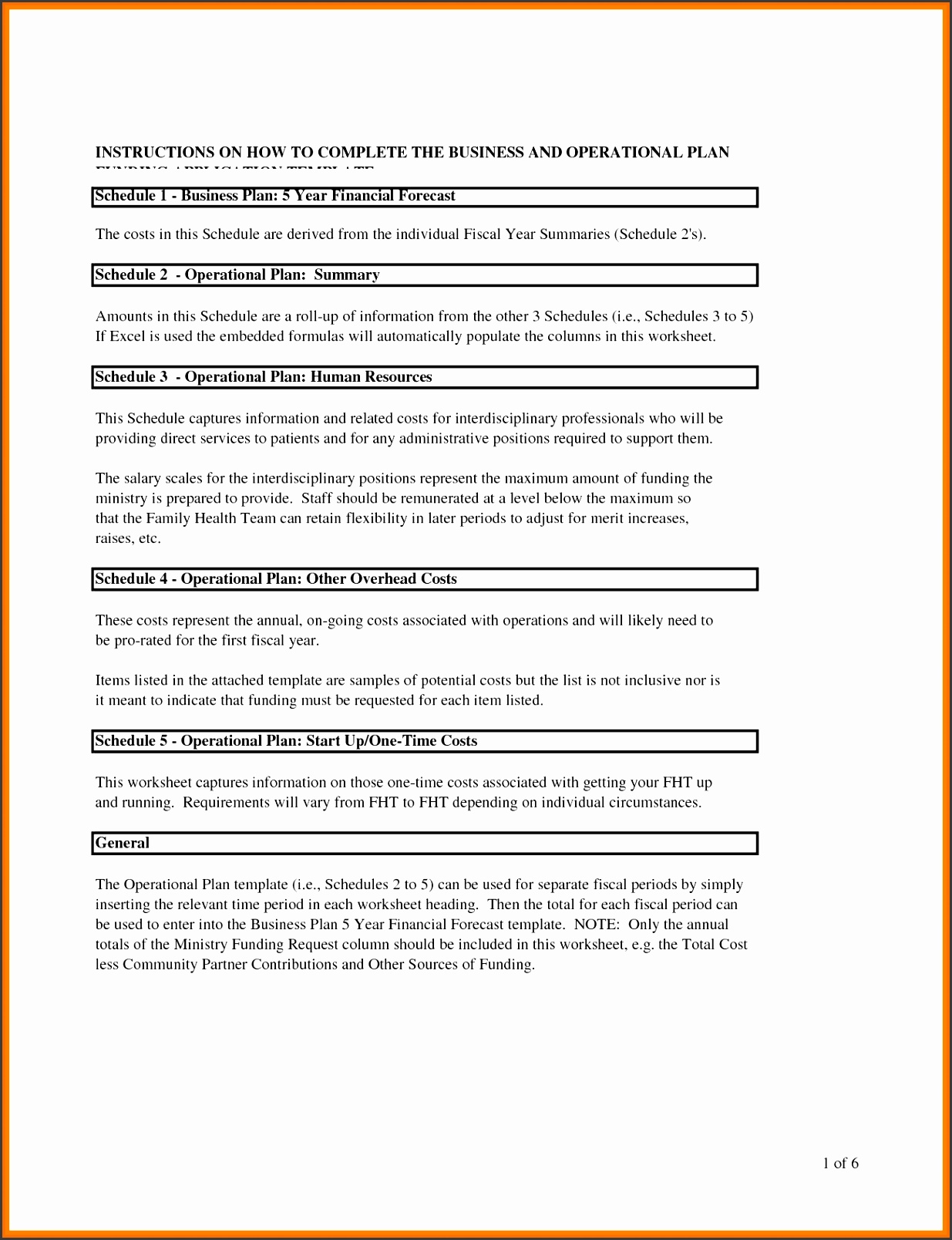 operational plan template operations plan template business operations