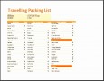 9  Packing List Template